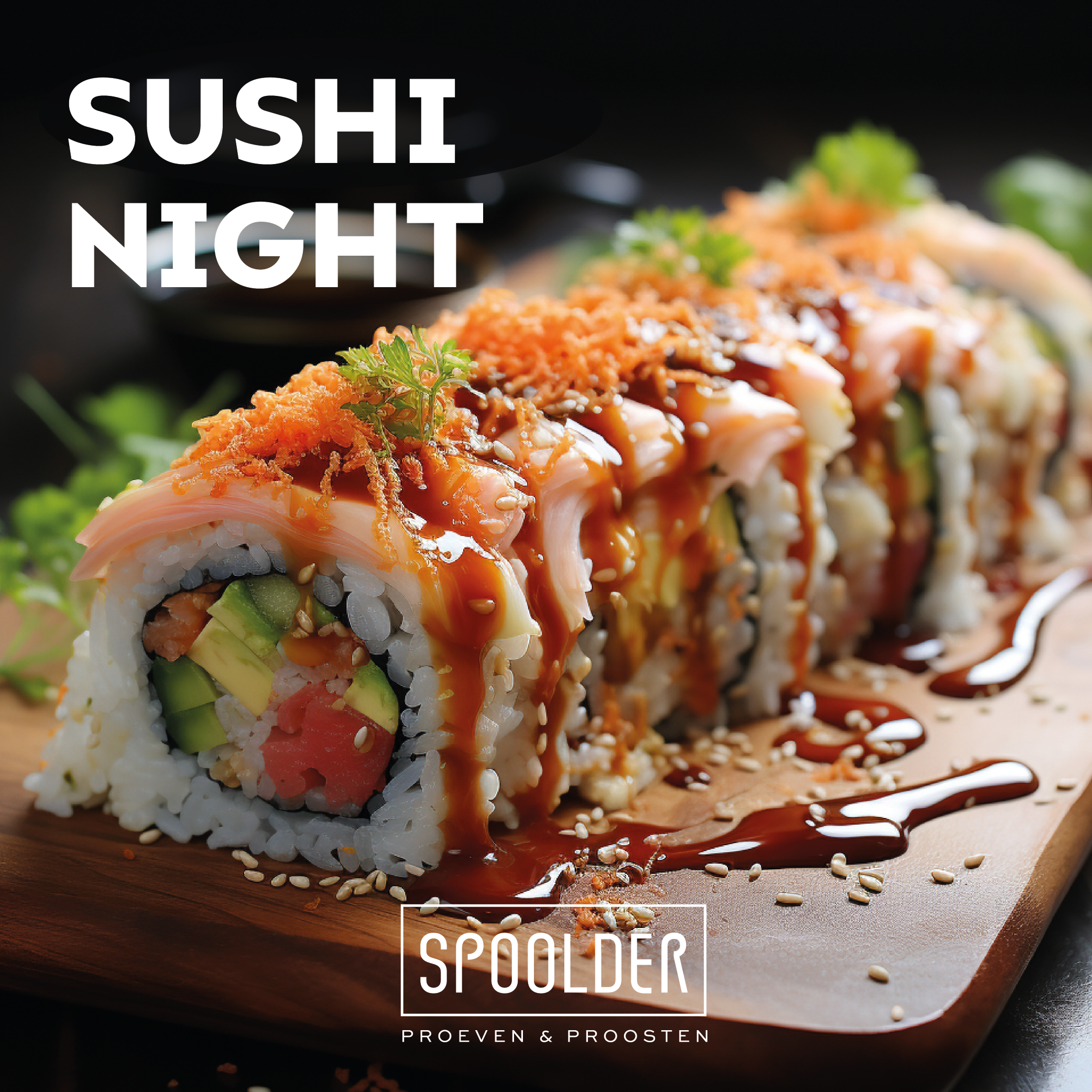 sushi night vierkant